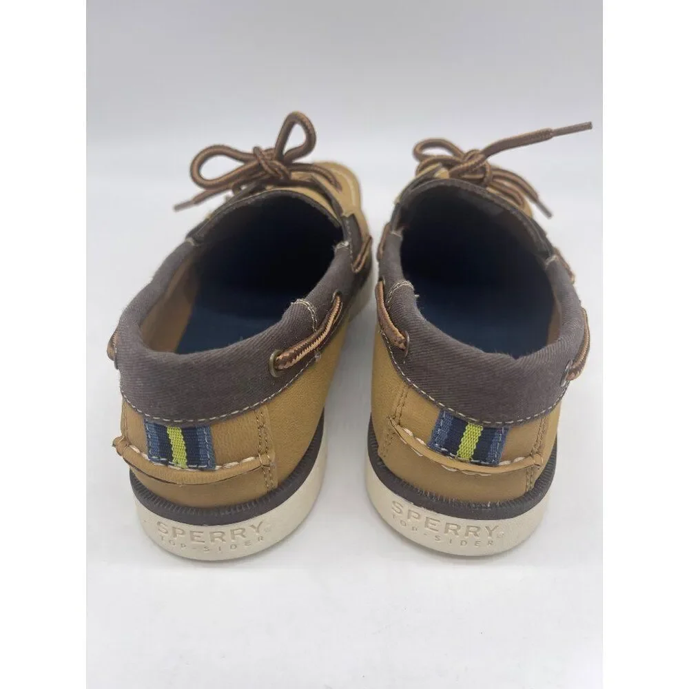 Sperry Leeward Sport Tan Boys Boat Shoe Size 5M